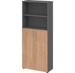 HAMMERBACHER Regalschrank 4770, V4770/G/N/BM grafit, nussbaum