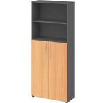 HAMMERBACHER Regalschrank 4770, V4770/G/6/BM grafit, buche