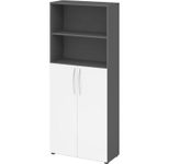 HAMMERBACHER Regalschrank 4770, V4770/G/W/BM grafit, weiß