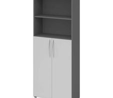 HAMMERBACHER Regalschrank 4770, V4770/G/5/BM grafit, lichtgrau