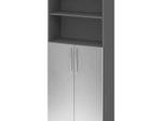 HAMMERBACHER Regalschrank 4770, V4770/G/S/BM grafit, silber