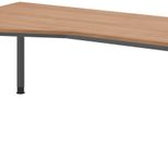 HAMMERBACHER VHS18/N/G höhenverstellbarer Schreibtisch 68,5 - 81 cm nussbaum / grafit