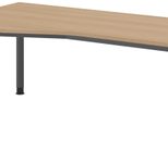 HAMMERBACHER VHS18/E/G höhenverstellbarer Schreibtisch 68,5 - 81 cm eiche / grafit