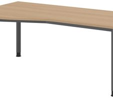 HAMMERBACHER VHS18/E/G höhenverstellbarer Schreibtisch 68,5 - 81 cm eiche / grafit