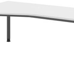 HAMMERBACHER VHS18/W/G höhenverstellbarer Schreibtisch 68,5 - 81 cm weiß / grafit