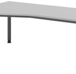 HAMMERBACHER VHS18/5/G höhenverstellbarer Schreibtisch 68,5 - 81 cm lichtgrau / grafit