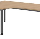 HAMMERBACHER VHS82/E/G höhenverstellbarer Schreibtisch 68,5 - 81 cm eiche / grafit