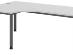 HAMMERBACHER VHS82/5/G höhenverstellbarer Schreibtisch 68,5 - 81 cm lichtgrau / grafit
