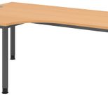 HAMMERBACHER VHS82/6/G höhenverstellbarer Schreibtisch 68,5 - 81 cm buche / grafit