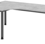 HAMMERBACHER VHS82/M/G höhenverstellbarer Schreibtisch 68,5 - 81 cm beton / grafit