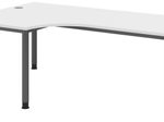 HAMMERBACHER VHS82/W/G höhenverstellbarer Schreibtisch 68,5 - 81 cm weiß / grafit
