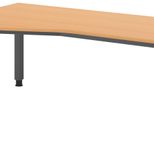 HAMMERBACHER VQS18/6/G höhenverstellbarer Schreibtisch 68,5 - 81 cm buche / grafit