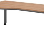 HAMMERBACHER VQS18/N/G höhenverstellbarer Schreibtisch 68,5 - 81 cm nussbaum / grafit