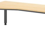 HAMMERBACHER VQS18/3/G höhenverstellbarer Schreibtisch 68,5 - 81 cm ahorn / grafit