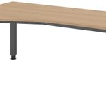 HAMMERBACHER VQS18/E/G höhenverstellbarer Schreibtisch 68,5 - 81 cm eiche / grafit