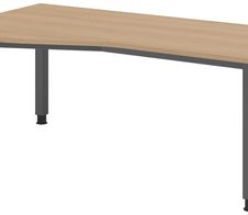 HAMMERBACHER VQS18/E/G höhenverstellbarer Schreibtisch 68,5 - 81 cm eiche / grafit