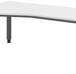 HAMMERBACHER VQS18/W/G höhenverstellbarer Schreibtisch 68,5 - 81 cm weiß / grafit