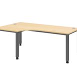 HAMMERBACHER VQS82/3/G höhenverstellbarer Schreibtisch 68,5 - 81 cm ahorn / grafit