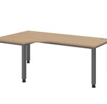 HAMMERBACHER VQS82/E/G höhenverstellbarer Schreibtisch 68,5 - 81 cm eiche / grafit