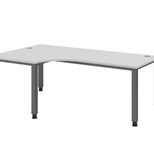 HAMMERBACHER VQS82/5/G höhenverstellbarer Schreibtisch 68,5 - 81 cm lichtgrau / grafit