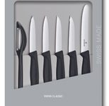 VICTORINOX Gemüsemesser Swiss Classic silber, schwarz