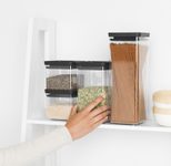brabantia Vorratsdosen-Set 2x 0,7/2x 1,6 l transparent, schwarz