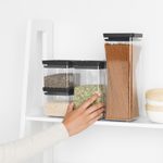 brabantia Vorratsdosen-Set 2x 0,7/2x 1,6 l transparent, schwarz