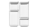 brabantia Vorratsdosen-Set 2x 0,7/2x 1,6 l transparent, grau