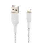 Belkin BoostCharge geflochtenes 1 m USB-A/Lightning Kabel, weiß