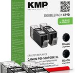 KMP Druckerpatronen  C89D schwarz kompatibel zu Canon 2x PGI-550 XL PGBK