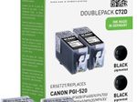 KMP Druckerpatronen C72D schwarz kompatibel zu Canon 2x PGI-520, 2er-Set