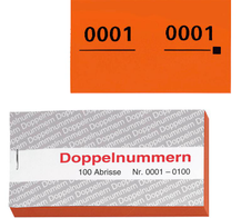 WOLF & APPENZELLER Doppelnummernblöcke orange
