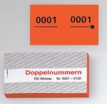WOLF & APPENZELLER Doppelnummernblöcke 0001-0100, 0101-0200, 0201-0300, 0301-0400, 0401-0500