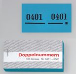 WOLF & APPENZELLER Doppelnummernblöcke 0001-0100, 0101-0200, 0201-0300, 0301-0400, 0401-0500