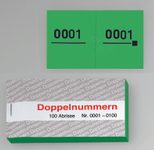 WOLF & APPENZELLER Doppelnummernblöcke 0001-0100, 0101-0200, 0201-0300, 0301-0400, 0401-0500