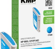 KMP Druckerpatrone H32 cyan kompatibel zu HP 88XL (C9391AE)