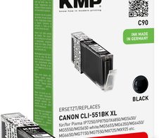 KMP Druckerpatrone C90 schwarz kompatibel zu Canon CLI-551 XL BK