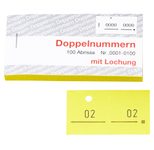 WOLF & APPENZELLER Doppelnummernblöcke 01-100, 101-200, 201-300, 301-400, 401-500