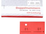 WOLF & APPENZELLER Doppelnummernblöcke 01-100, 101-200, 201-300, 301-400, 401-500