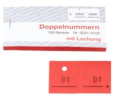 WOLF & APPENZELLER Doppelnummernblöcke 01-100, 101-200, 201-300, 301-400, 401-500