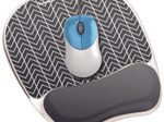 Fellowes Mousepad mit Handgelenkauflage Photo Gel Zick-Zack schwarz, weiß
