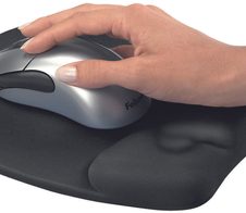Fellowes Mousepad mit Handgelenkauflage Memory Foam schwarz