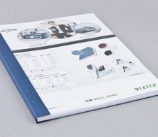 LEITZ Buchbindemappen blau für 36-70 Blatt DIN A4