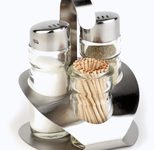 Salz- & Pfefferstreuer-Set transparent/silber 4-tlg.