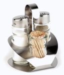 Salz- & Pfefferstreuer-Set transparent/silber 4-tlg.