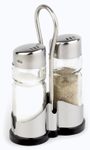 Salz- & Pfefferstreuer-Set transparent/silber 13,0 cm