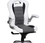 AMSTYLE Gaming Stuhl weiß/grau