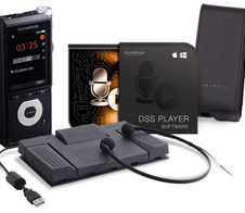 OLYMPUS DS-2600 + AS-2400 digitales Diktiergerät-Set 2 GB