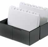 HAN Karteikasten DIN A5, 450 Karteikarten schwarz