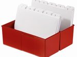 HAN Karteikasten DIN A5, 450 Karteikarten rot
